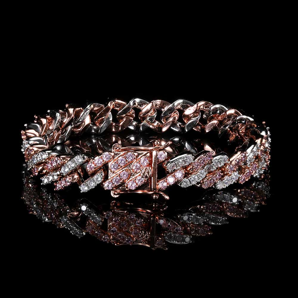 Rose Gold and White Zircon bracelet