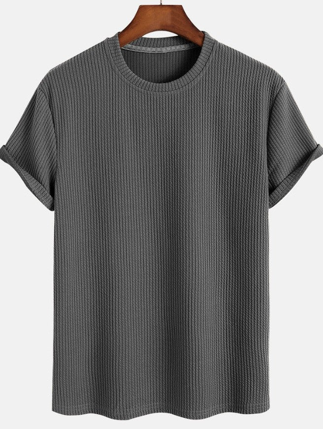 Grey loose round neck t-shirt
