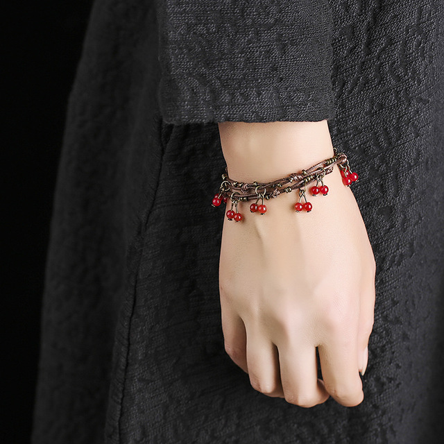 Double layer Cherry bracelet