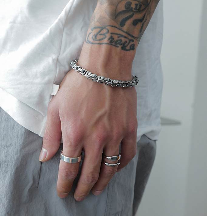 Titanium steel emperor Cuban bracelet