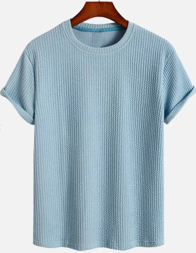 Light Blue loose round neck t-shirt