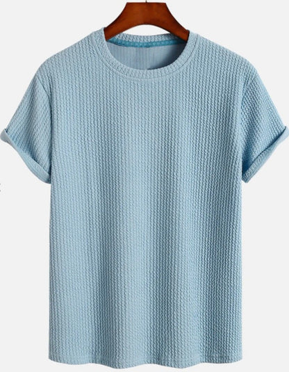 Light Blue loose round neck t-shirt