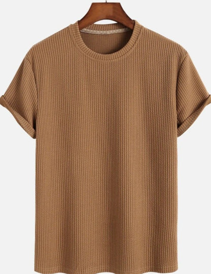 Light Brown loose round neck t-shirt