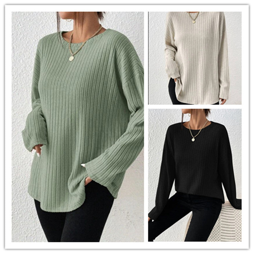 Loose round neck sweater