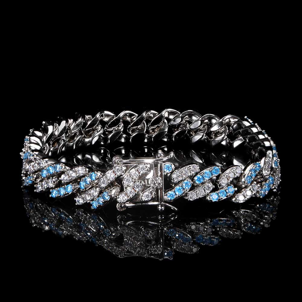 Silver and White Zircon bracelet