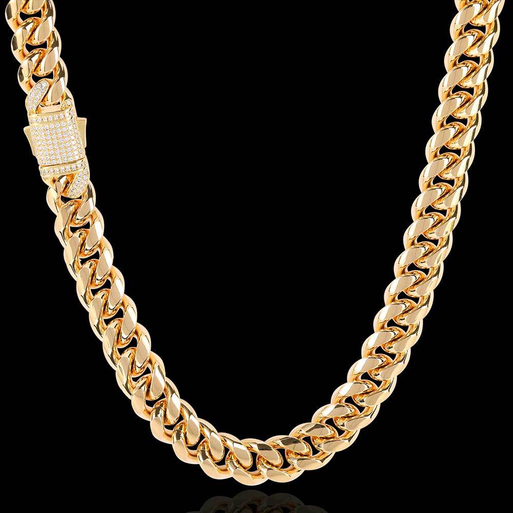 Gold Cuban bling necklace