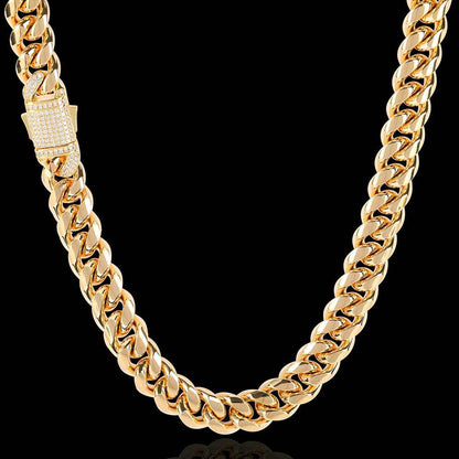Gold Cuban bling necklace