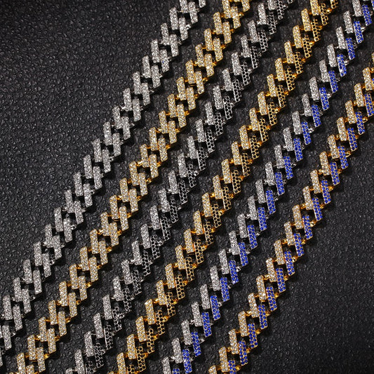 Zircon rhombus Cuban chain