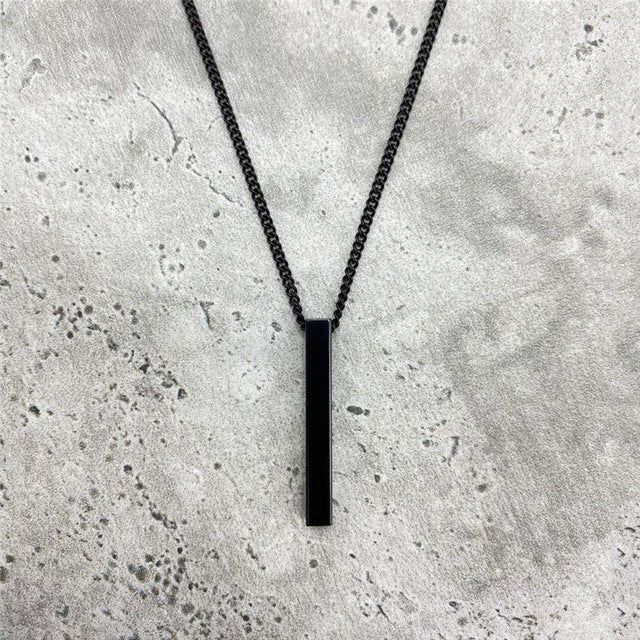 Black hip-hop rectangular geometric chain