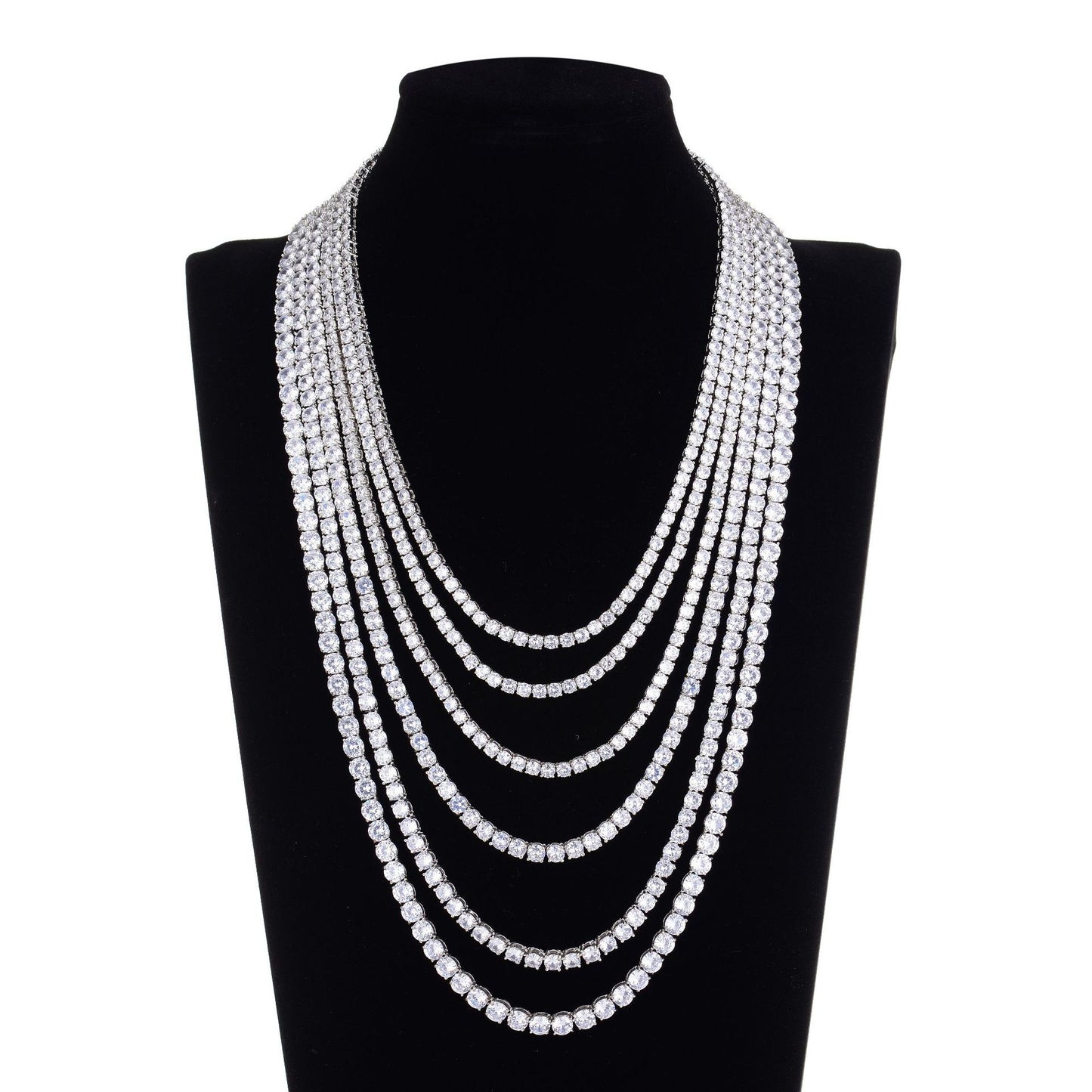 White crystal Cuban chain 