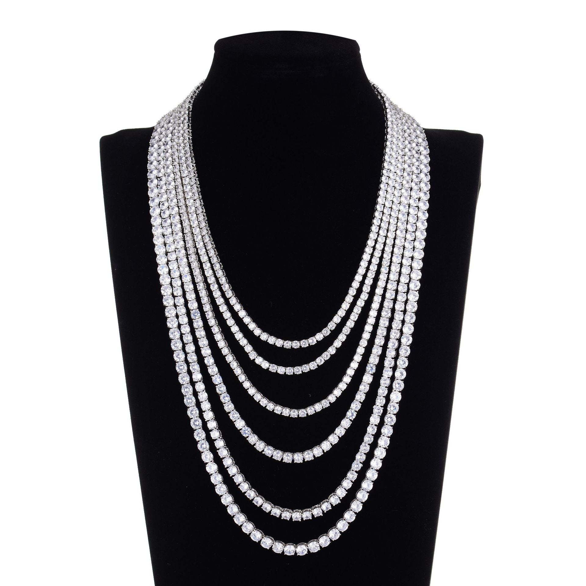 White crystal Cuban chain 